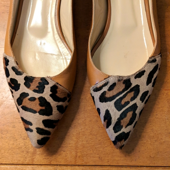 JENNIFER CHAMANDI 'Lorenzo 20' Leopard Print Calf Hair/Leather Ballet Flats - Picture 9 of 12